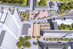 Vision of an alternative Place - ROCHUSPLATZ - Virtueller Rundflug einer Vision des neuen Kölner Rochusplatzes